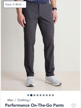 Vineyard Vines Men's Charcoal Gray Performance Chinos